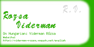 rozsa viderman business card